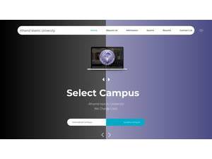 Al-Hamd Islamic University's official website homepage screenshot
