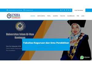 Al-Ihya Islamic University of Kuningan's official website homepage screenshot