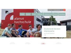 Alanus University of Arts and Social Sciences's official website homepage screenshot