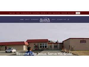 Alaska Bible College's official website homepage screenshot