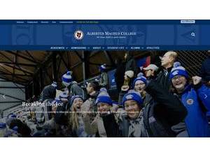 Albertus Magnus College's official website homepage screenshot
