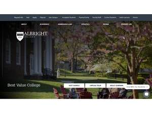 Albright College's official website homepage screenshot