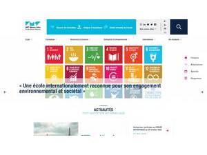 Alès School of Engineering's official website homepage screenshot