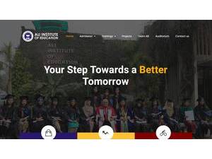 Ali Institute of Education's official website homepage screenshot