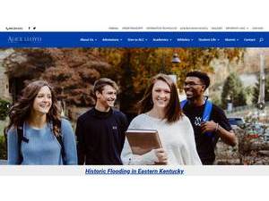 Alice Lloyd College's official website homepage screenshot
