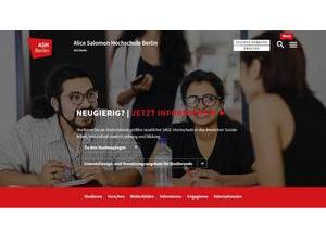 Alice Salomon Hochschule Berlin's official website homepage screenshot