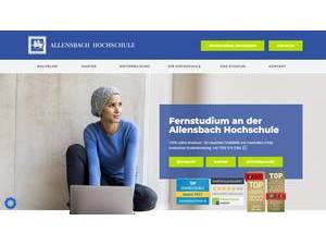 Allensbach Hochschule's official website homepage screenshot