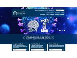 Alma Mater Europaea's official website homepage screenshot