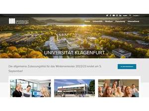 Alpen-Adria-Universität Klagenfurt's official website homepage screenshot