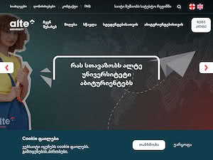 Alte University's official website homepage screenshot