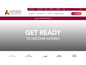 Alverno College's official website homepage screenshot