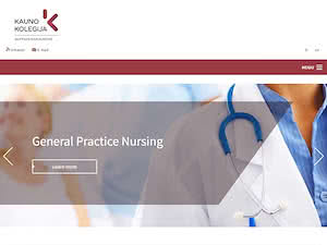 Alytus College's official website homepage screenshot