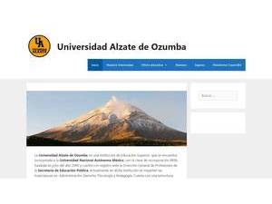 Alzate de Ozumba University's official website homepage screenshot