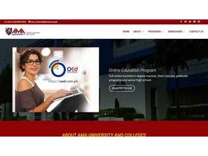 AMA Computer University's official website homepage screenshot