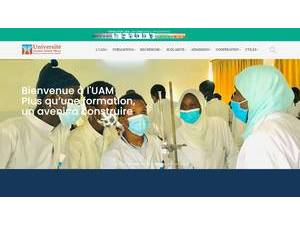 Amadou Mahtar Mbow University's official website homepage screenshot