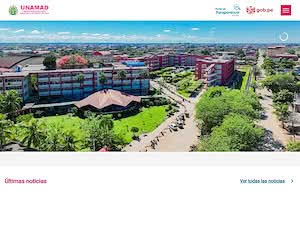 Amazon National University of Mother of God's official website homepage screenshot