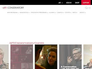 American Film Institute Conservatory's official website homepage screenshot
