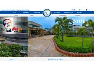 American International University-Bangladesh's official website homepage screenshot