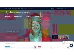 American University in Bulgaria's official website homepage screenshot