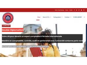 American University in North Africa's official website homepage screenshot