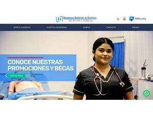 American University of Acapulco's official website homepage screenshot
