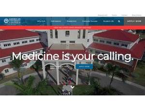 American University of Antigua's official website homepage screenshot