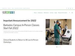 American University of Integrative Sciences's official website homepage screenshot