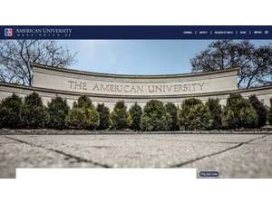 American University's official website homepage screenshot
