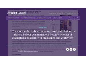Amherst College's official website homepage screenshot