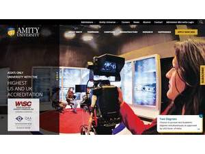 Amity University's official website homepage screenshot