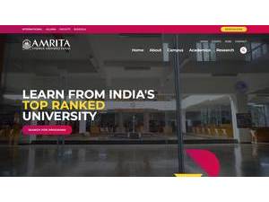 Amrita Vishwa Vidyapeetham's official website homepage screenshot