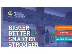 Angeles University Foundation's official website homepage screenshot