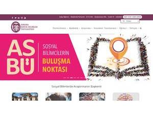 Ankara Sosyal Bilimler Üniversitesi's official website homepage screenshot