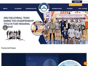 Antalya Bilim University's official website homepage screenshot