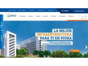 Antenor Orrego Private University's official website homepage screenshot
