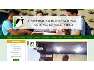 Antonio de Valdivieso International University's official website homepage screenshot