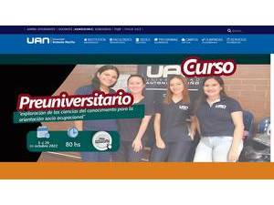 Antonio Nariño University's official website homepage screenshot