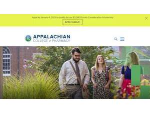 Appalachian College of Pharmacy's official website homepage screenshot