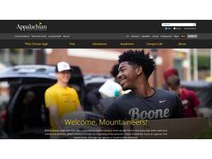 Appalachian State University's official website homepage screenshot