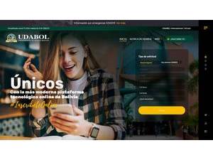 Aquino University Bolivia's official website homepage screenshot