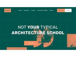 Architectural Institute in Prague's official website homepage screenshot