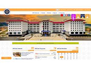 Ardahan Üniversitesi's official website homepage screenshot