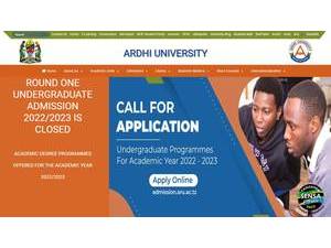 Ardhi University's official website homepage screenshot