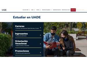 Argentine Business University, Buenos Aires's official website homepage screenshot