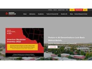 Arizona Christian University's official website homepage screenshot