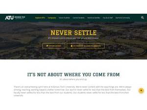 Arkansas Tech University's official website homepage screenshot