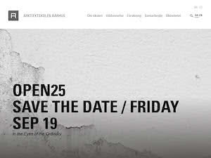 Arkitektskolen Aarhus's official website homepage screenshot