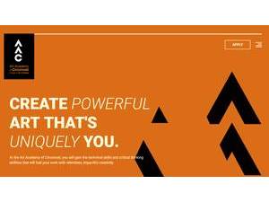 Art Academy of Cincinnati's official website homepage screenshot