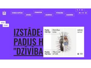 Art Academy of Latvia's official website homepage screenshot
