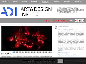 Art and Design Institut's official website homepage screenshot